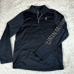 Browning 1/4 Zip Long Sleeve, Fleece Lined, Hunting Pullover Size Small